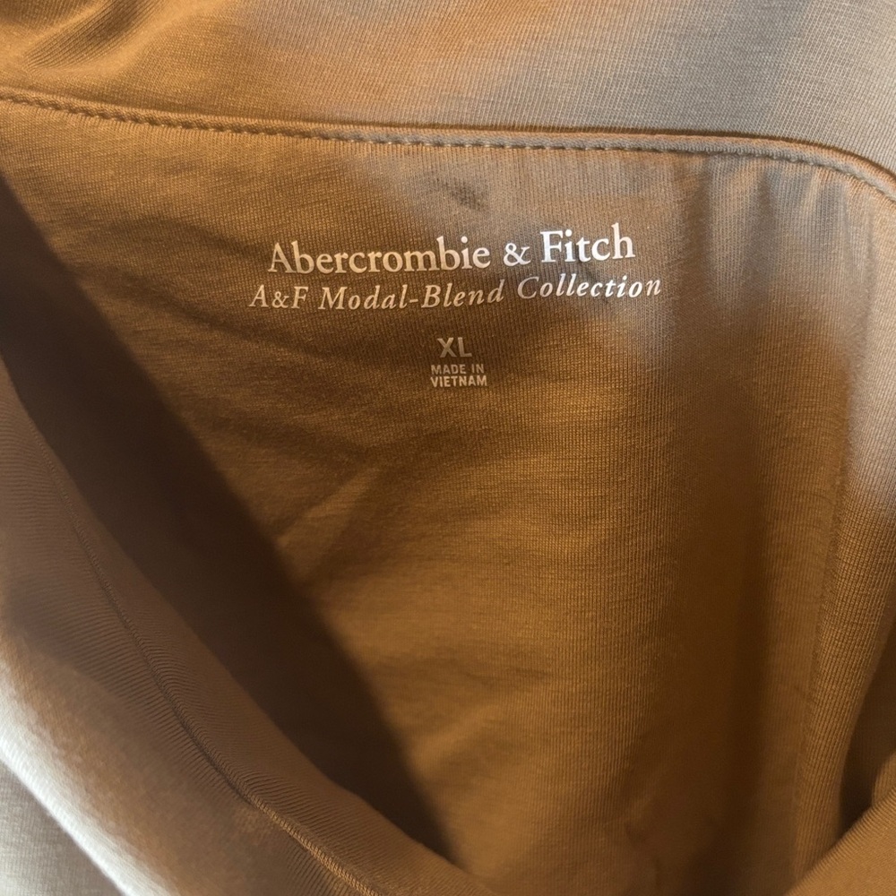 Abercrombie & Fitch Tan Drape Neck Blouse - Picture 2 of 5